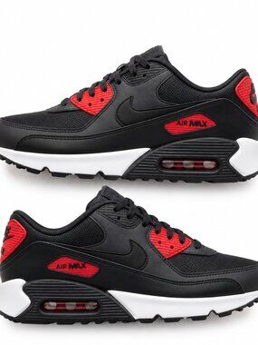 Nike Air Max 90 Black Red Size 6.5Y